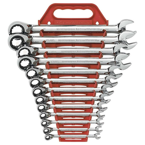 32-Piece GEARWRENCH Wrench Set SAE//Metric Combination Ratcheting Alloy Steel